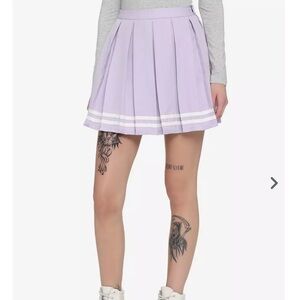Hot Topic Lavender Pleated Mini Cheer Skirt